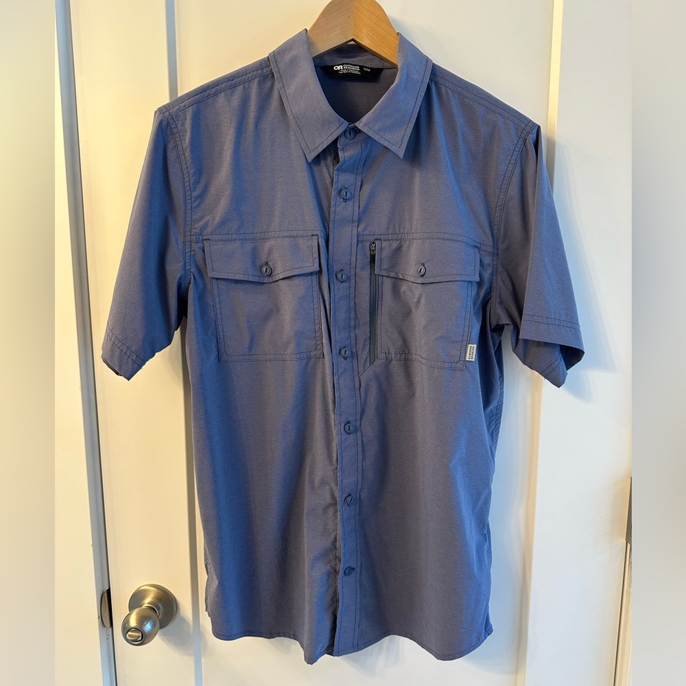 Men's Blue Outdoor Research Short Sleeve Shirt